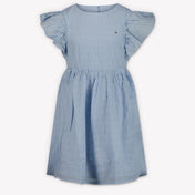 Tommy Hilfiger Kids Girls Dress Light Blue