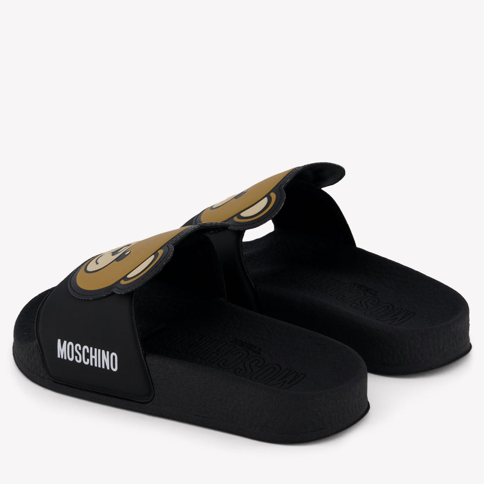 Moschino Unisex Slippers In Zwart