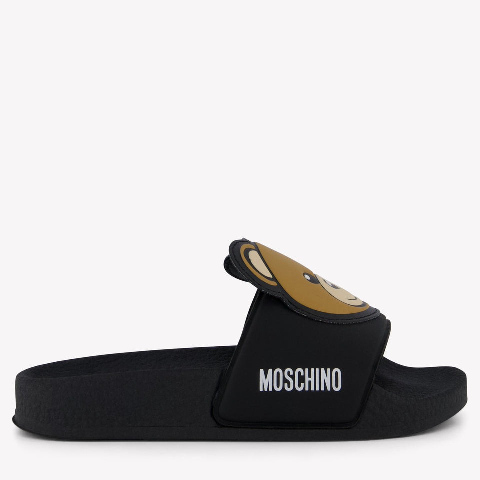 Moschino Unisex Slippers In Zwart