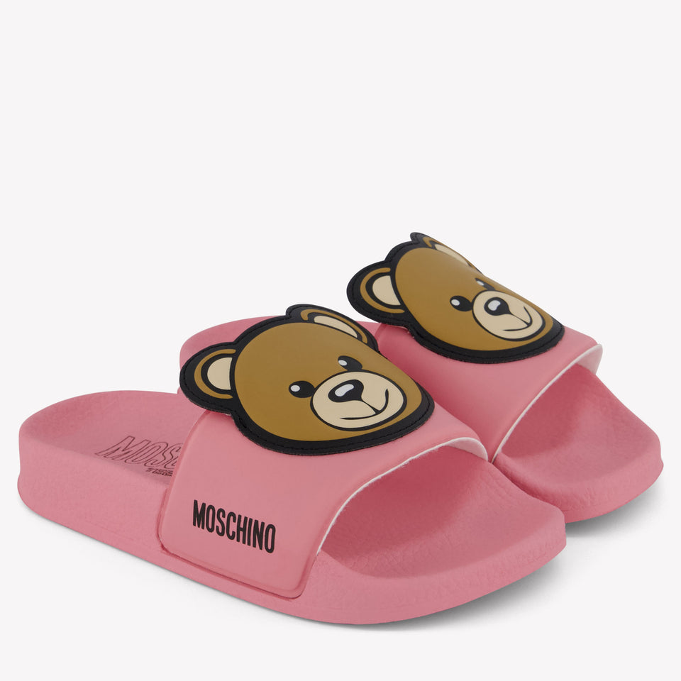 Moschino Unisex Slippers In Roze