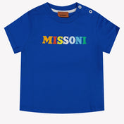 Missoni Baby Jongens T-Shirt In Cobalt Blauw