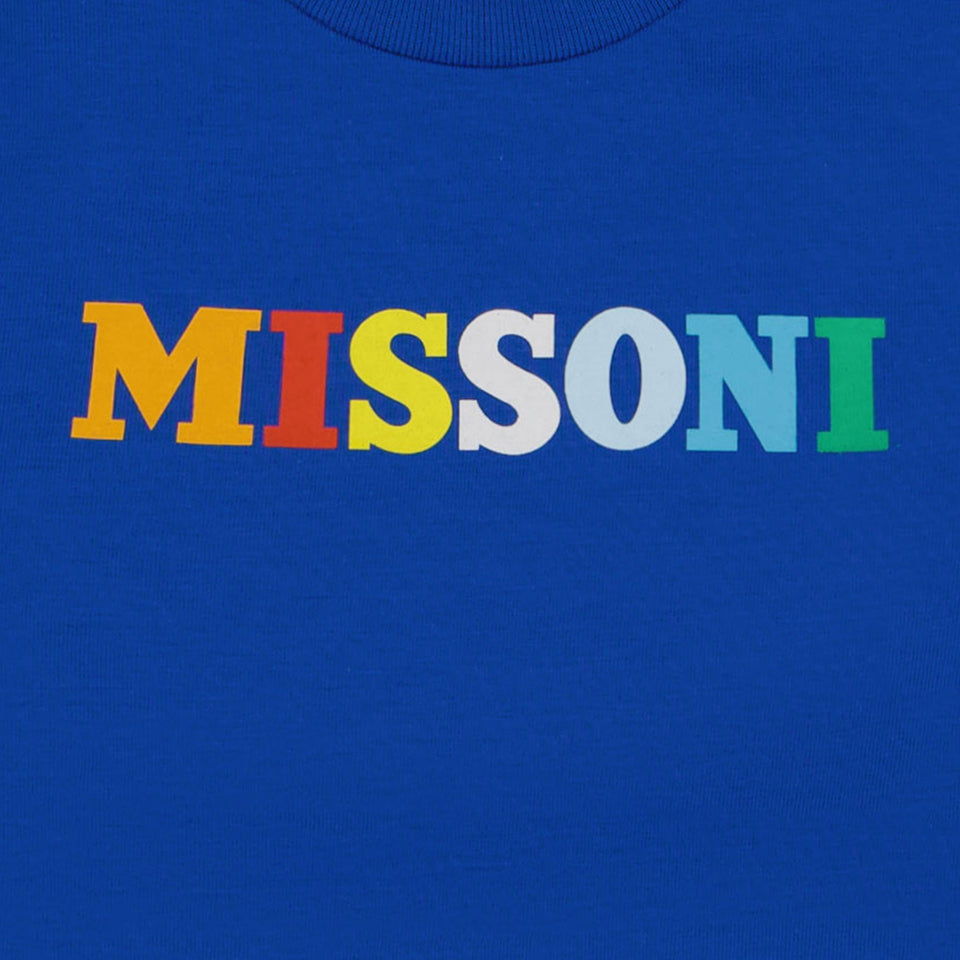 Missoni Baby Jongens T-Shirt In Cobalt Blauw