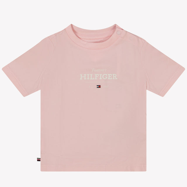 Tommy Hilfiger Baby Unisex T-Shirt In Roze