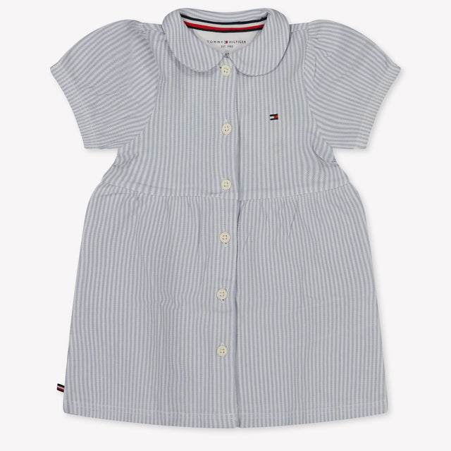 Tommy Hilfiger Baby Meisjes Jurk In Licht Blauw