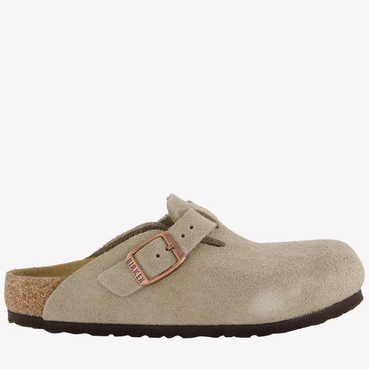 Birkenstock Boston Unisex Flipflops In Taupe