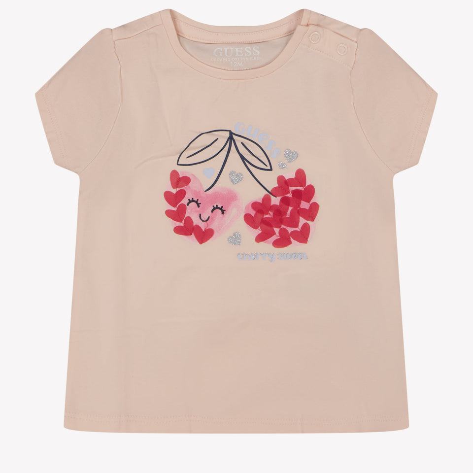 Guess Baby Meisjes T-Shirt In Licht Roze