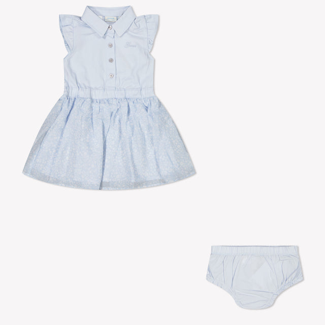 Guess Baby Girls Dress In Light Blue