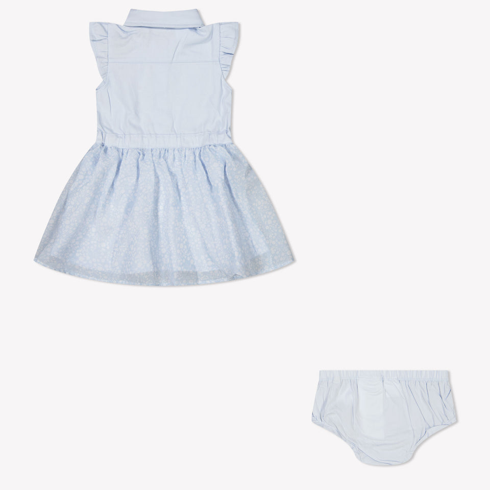 Guess Baby Girls Dress In Light Blue