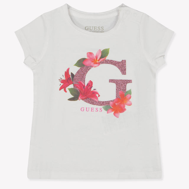 Guess Baby Meisjes T-Shirt In Wit