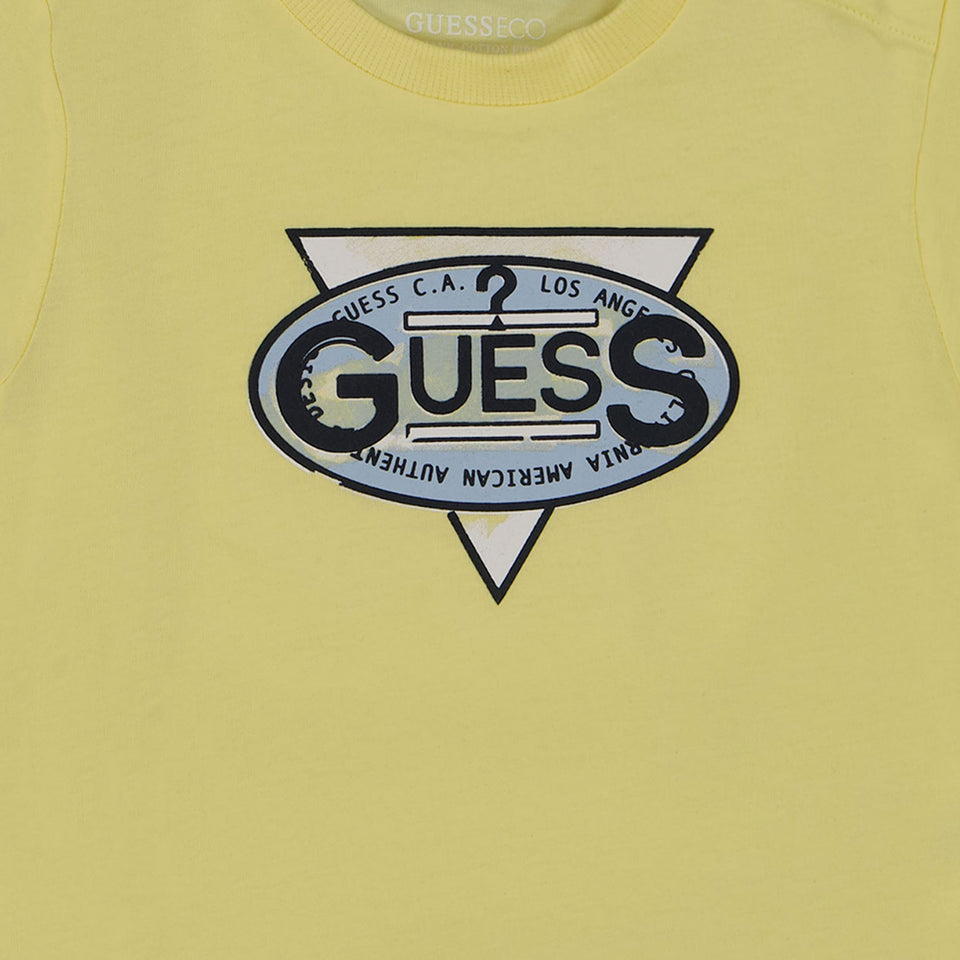 Guess Baby Jongens T-Shirt In Geel