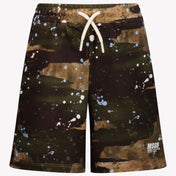 MSGM Kids Boys Shorts In Army