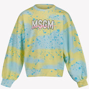 MSGM Kids Girls Sweater in Turquoise