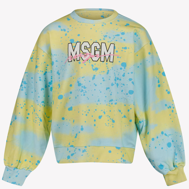 MSGM Kids Girls Sweater in Turquoise