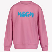 MSGM Kids Girls Sweater Pink