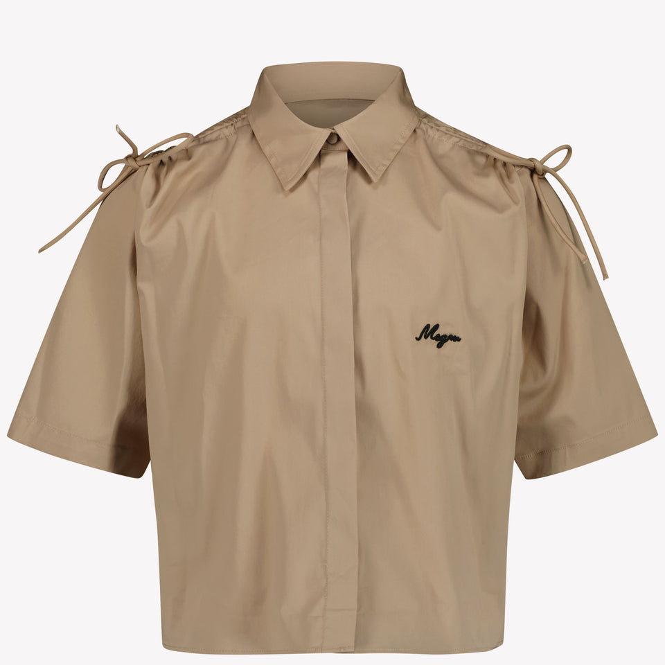 MSGM Kids Girls Blouse in Beige