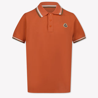 Moncler Children's boys polo in Salmon