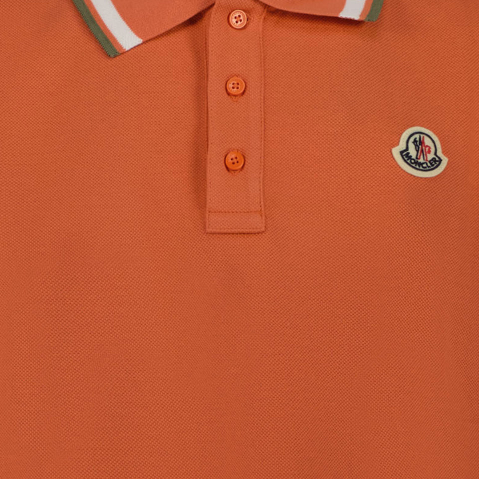 Moncler Children's boys polo in Salmon