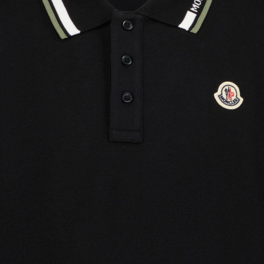 Moncler Kids Boys Polo  Black