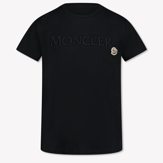 Moncler Kinder Jongens T-Shirt In Zwart