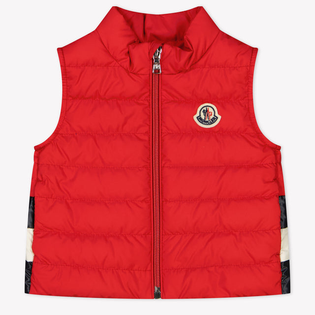 Moncler Cliff Baby Jongens Bodywarmer In Rood