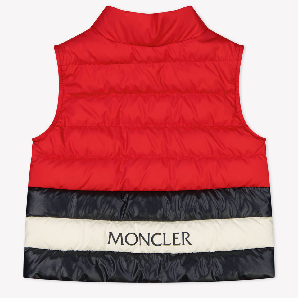 Moncler Cliff Baby Jongens Bodywarmer In Rood