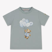 Moncler Baby Unisex T-Shirt In Licht Blauw