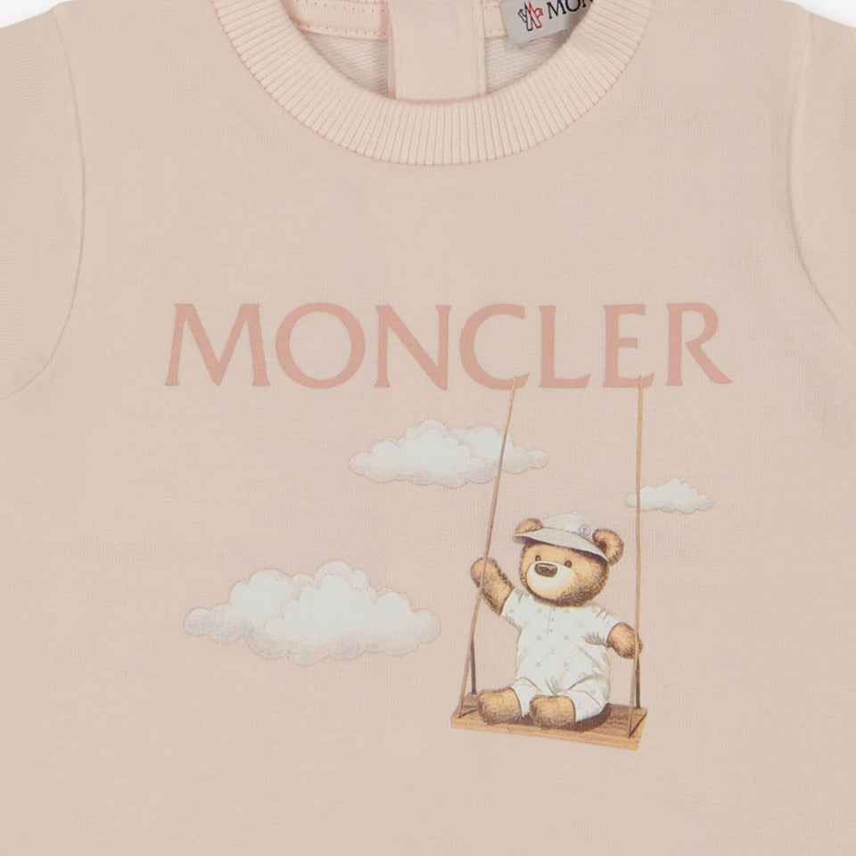 Moncler Baby Unisex box suit in Light Pink