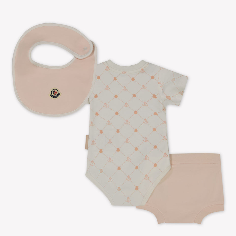 Moncler Baby Unisex Romper in Light Pink