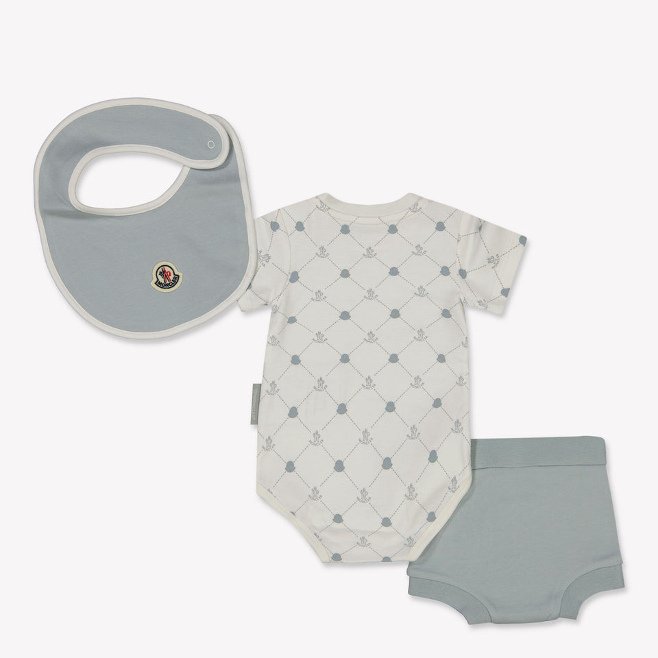 Moncler Baby Unisex Romper in Light Blue