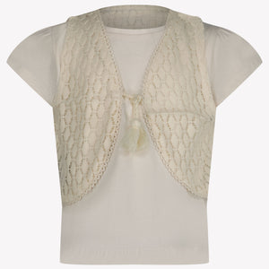 Mayoral Kids Girls  T-Shirt Offwhite
