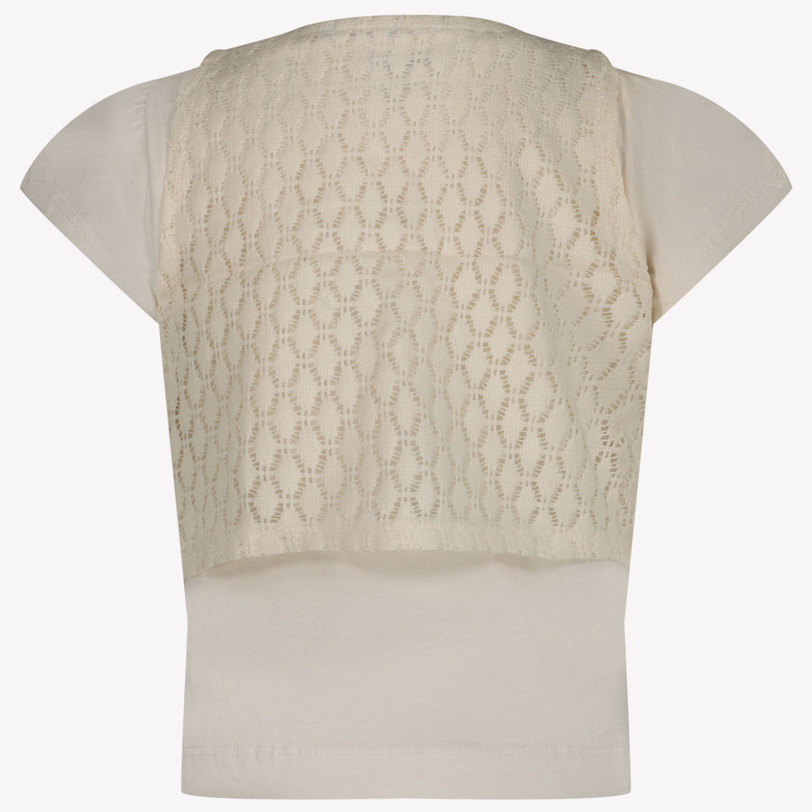 Mayoral Kids Girls  T-Shirt Offwhite