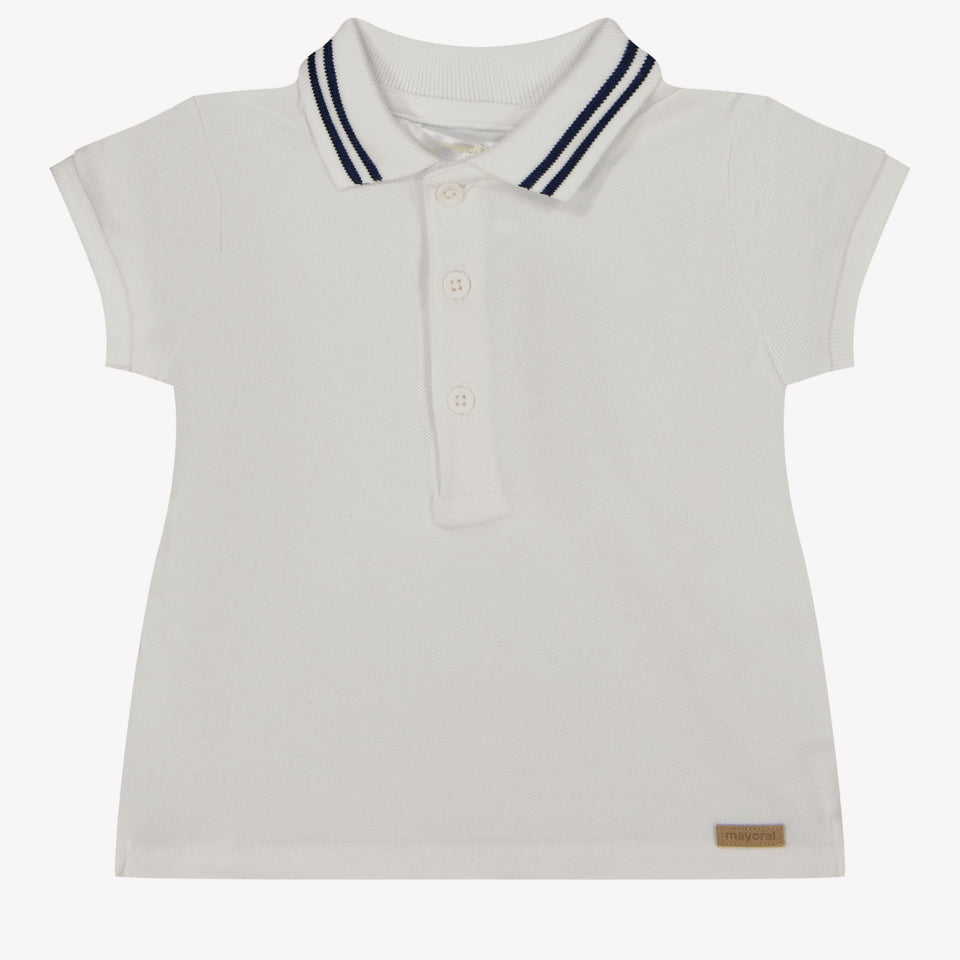 Mayoral Baby boys polo in White