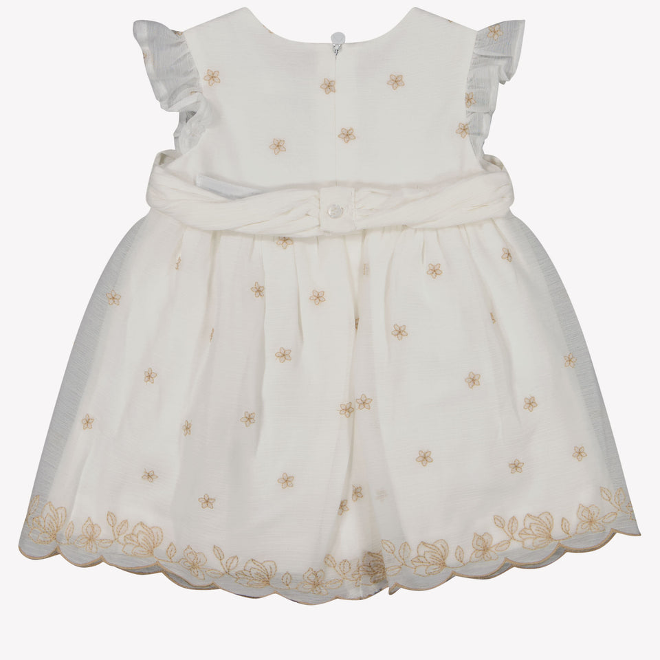 Mayoral Baby Girls Dress In OffWhite