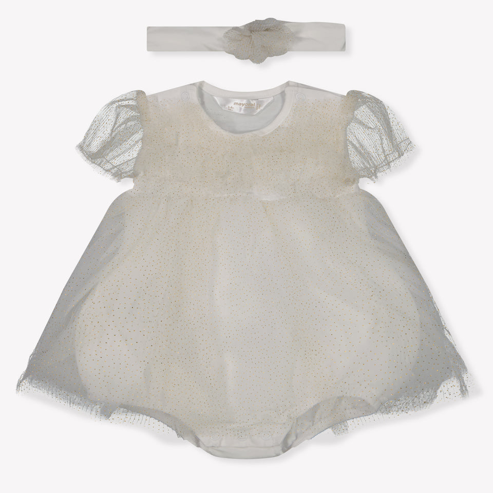 Mayoral Baby Meisjes Jurk In Licht Beige