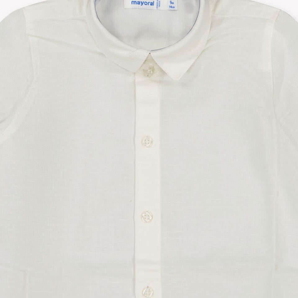 Mayoral Baby Jongens Blouse In Wit