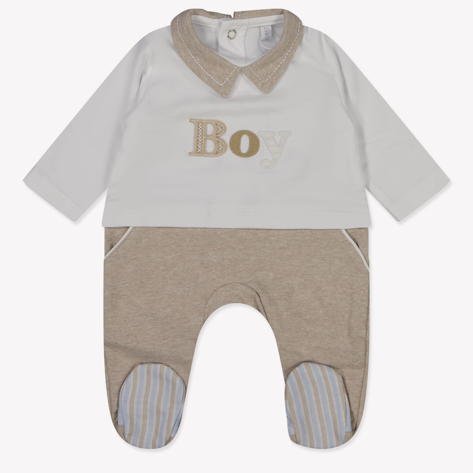 First Baby Boys Box Pack In Beige