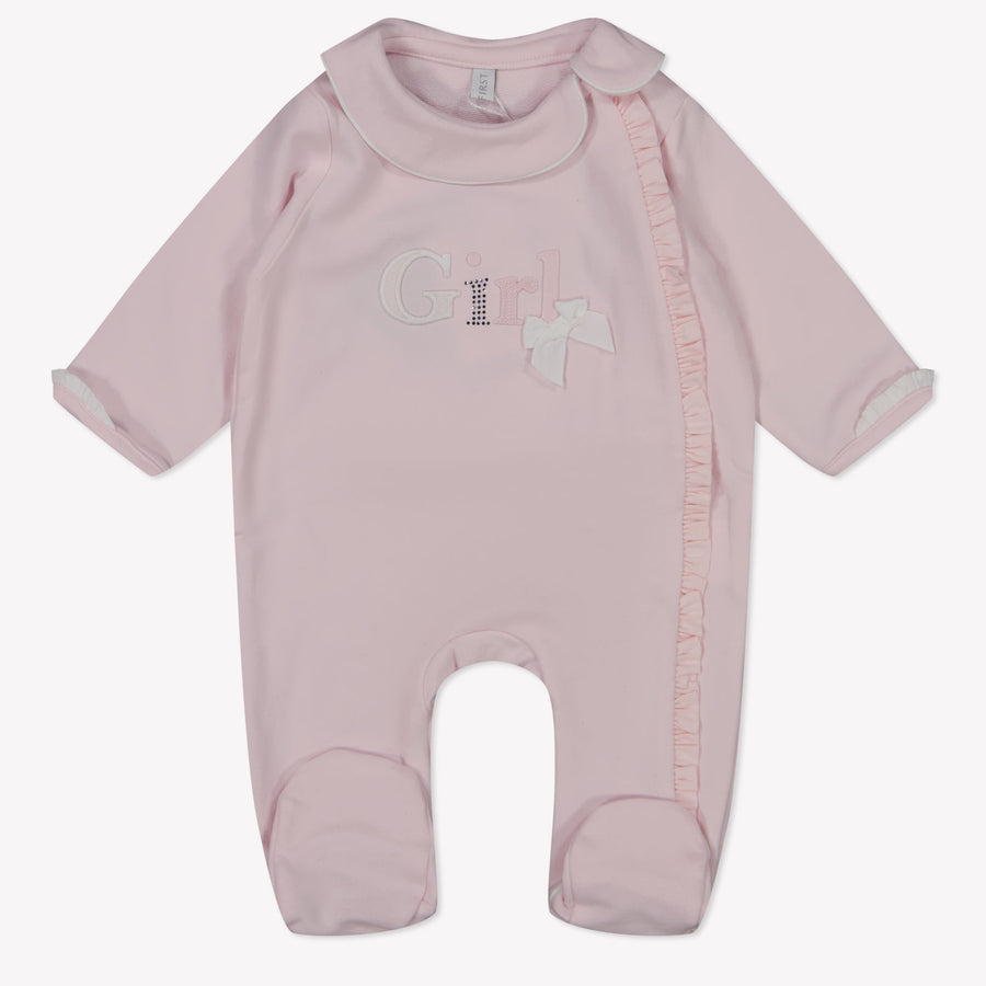 First Baby Girls Romper in Light Pink