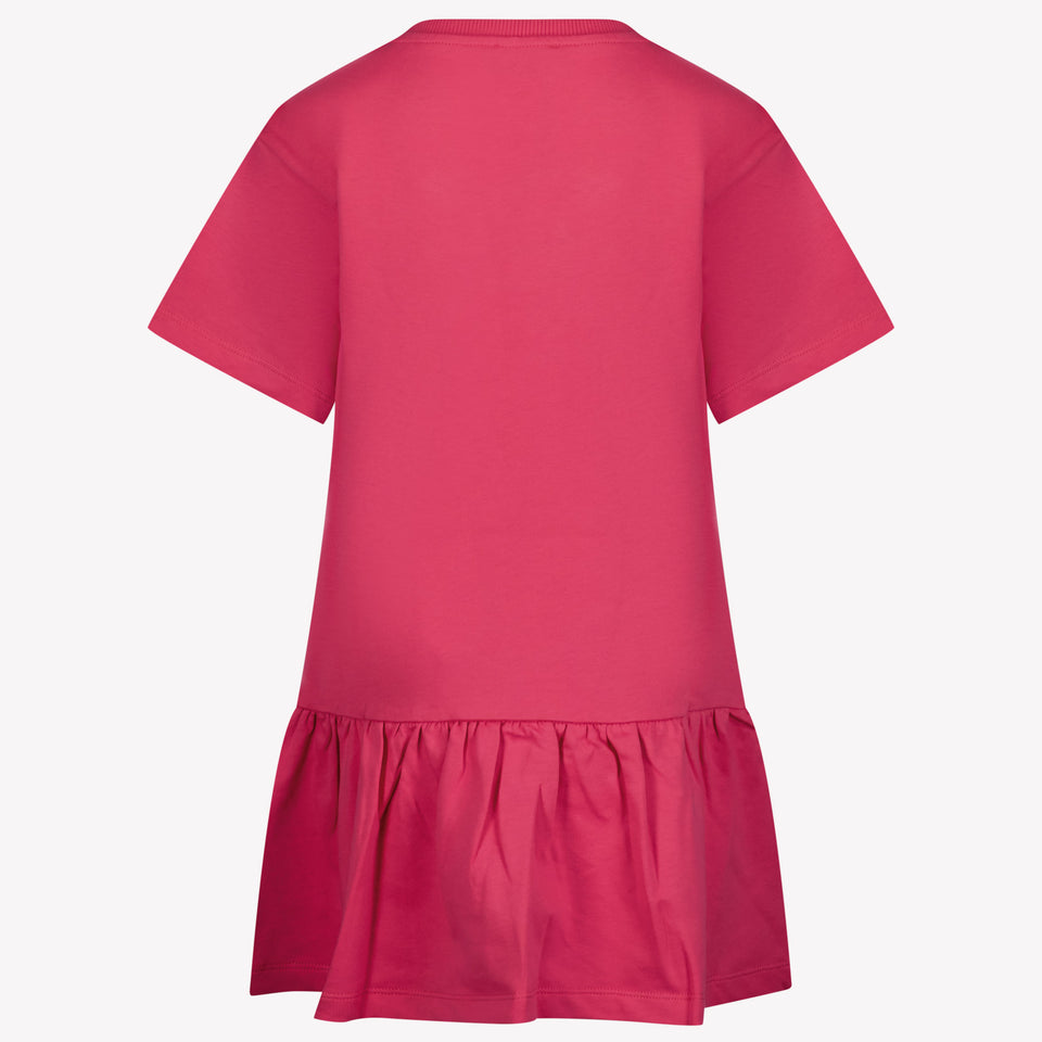 Moschino Kinder Unisex Jurk In Fuchsia