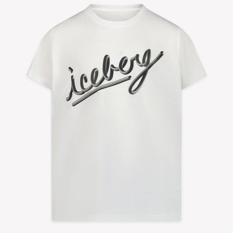 Iceberg Kinder Jongens T-Shirt In Wit