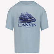 Lanvin Kinder Unisex T-Shirt In Licht Blauw