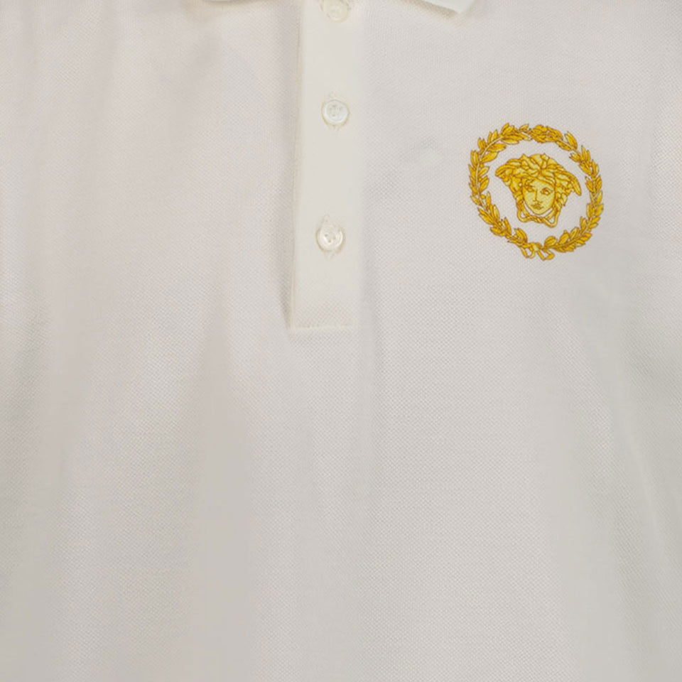 Versace Children's boys polo in Ecru