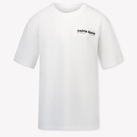 Calvin Klein Kinder Jongens T-Shirt In Wit