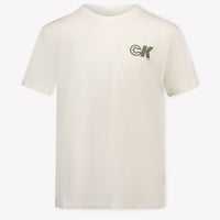 Calvin Klein Kids Boys  T-Shirt Light Beige