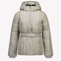 Calvin Klein Kids Girls Winter Coat  Light Beige