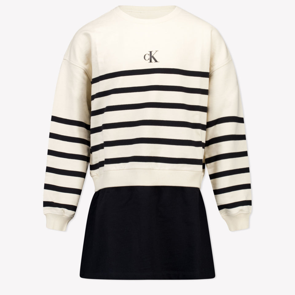 Calvin Klein Kids Girls Dress Light Beige