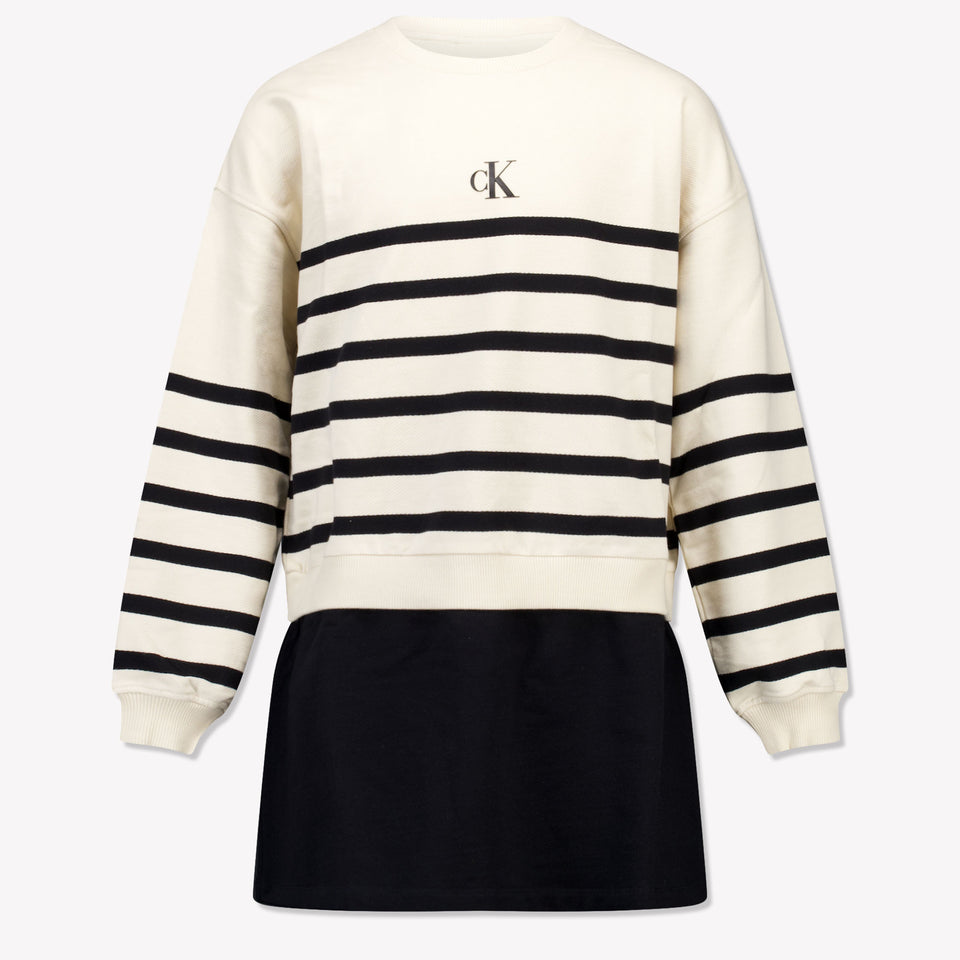 Calvin Klein Kids Girls Dress Light Beige