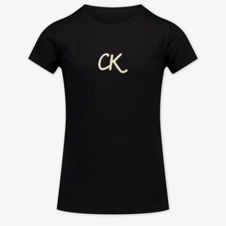 Calvin Klein Kinder Meisjes T-Shirt In Zwart