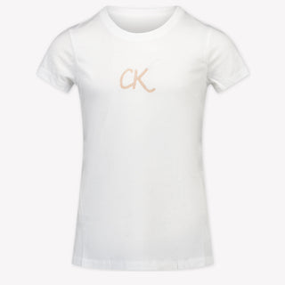 Calvin Klein Kinder Meisjes T-Shirt In Wit
