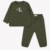 Calvin Klein Baby Unisex Tracksuit  Army