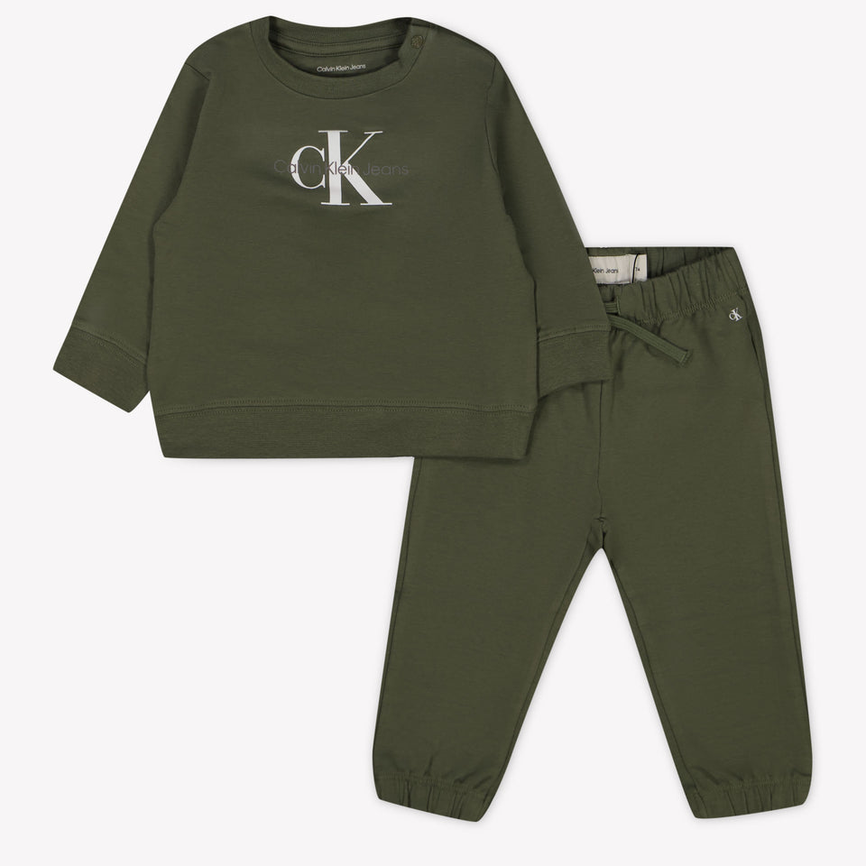 Calvin Klein Baby Unisex Tracksuit  Army